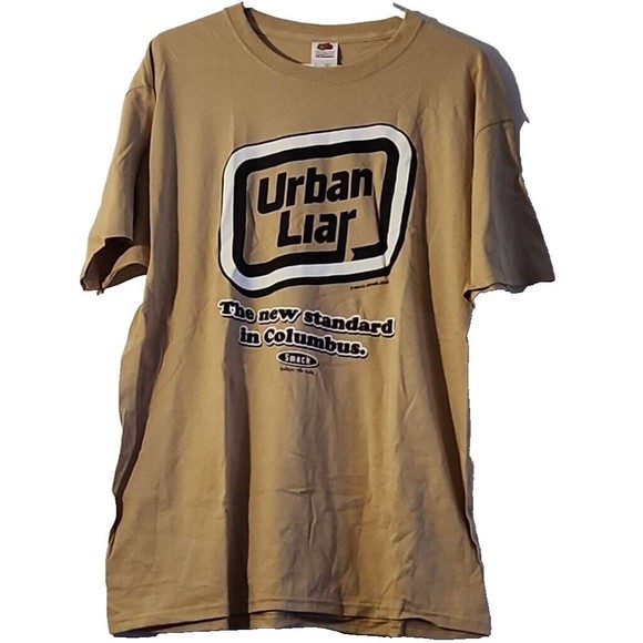 smack apparel Urban liar tan Fruit of the loom t shirt Large - Picture 1 of 5